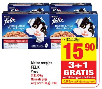 Promoties Malse reepjes felix vlees - Felix - Geldig van 15/11/2017 tot 21/11/2017 bij Smatch