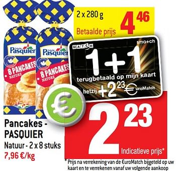 Promotions Pancakes pasquier - Pasquier - Valide de 15/11/2017 à 21/11/2017 chez Smatch