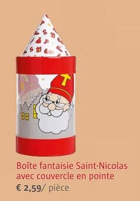 Promotions Boîte fantaisie saint-nicolas avec couvercle en pointe - Produit Maison - Ava - Valide de 02/11/2017 à 31/12/2017 chez Ava