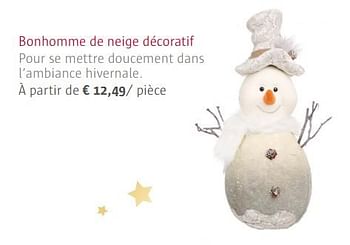 Promotions Bonhomme de neige décoratif - Produit Maison - Ava - Valide de 02/11/2017 à 31/12/2017 chez Ava