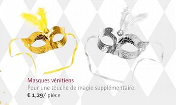 Promotions Masques vénitiens - Produit Maison - Ava - Valide de 02/11/2017 à 31/12/2017 chez Ava