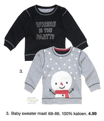 Promotions Baby sweater - Produit maison - Zeeman  - Valide de 11/11/2017 à 18/11/2017 chez Zeeman