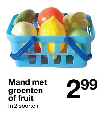 Promotions Mand met groenten en fruit - Produit maison - Zeeman  - Valide de 11/11/2017 à 18/11/2017 chez Zeeman