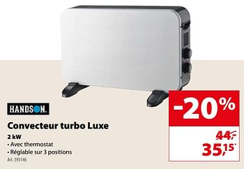 Promoties Convecteur turbo luxe - Handson - Geldig van 15/11/2017 tot 20/11/2017 bij Gamma