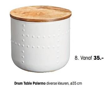 Promoties Drum table palermo - Huismerk - Kwantum - Geldig van 13/11/2017 tot 26/11/2017 bij Kwantum
