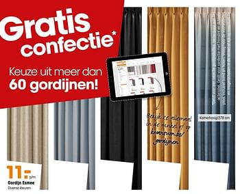 Promoties Gordijn esmee - Huismerk - Kwantum - Geldig van 13/11/2017 tot 26/11/2017 bij Kwantum