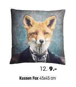 Promoties Kussen fox - Huismerk - Kwantum - Geldig van 13/11/2017 tot 26/11/2017 bij Kwantum