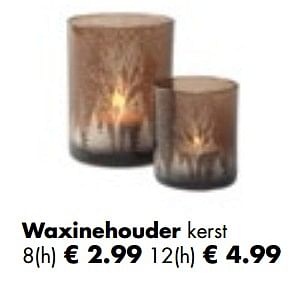 Promoties Waxinehouder kerst - Huismerk - Multi Bazar - Geldig van 06/11/2017 tot 25/12/2017 bij Multi Bazar