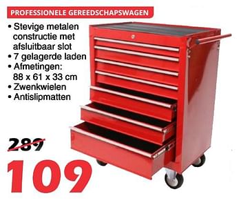 Promoties Professionele gereedschapswagen - Huismerk - Itek - Geldig van 29/10/2017 tot 19/11/2017 bij Itek