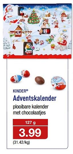 Promoties Kinder adventskalender - Kinder - Geldig van 15/11/2017 tot 21/11/2017 bij Aldi