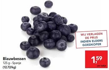 Promoties Blauwbessen - Huismerk - Makro - Geldig van 10/11/2017 tot 29/11/2017 bij Makro