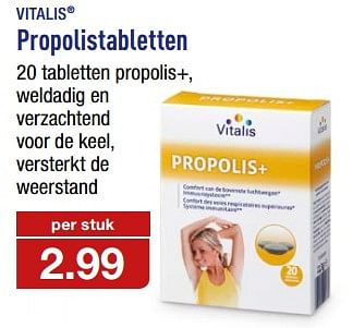 Promotions Vitalis propolistabletten - Vitalis - Valide de 15/11/2017 à 21/11/2017 chez Aldi