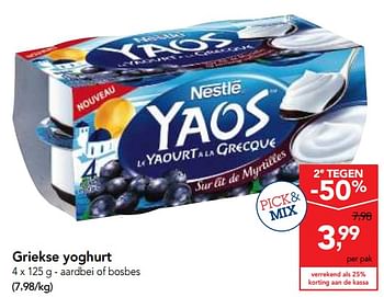 Promoties Nestlé griekse yoghurt - Nestlé - Geldig van 10/11/2017 tot 29/11/2017 bij Makro
