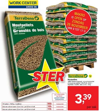 Promoties Terradena houtpellets - TerraDena - Geldig van 10/11/2017 tot 29/11/2017 bij Makro