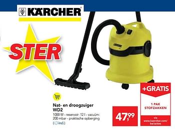 Promoties Kärcher nat- en droogzuiger wd2 - Kärcher - Geldig van 10/11/2017 tot 29/11/2017 bij Makro