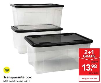 Promoties Transparante box - Huismerk - Makro - Geldig van 10/11/2017 tot 29/11/2017 bij Makro