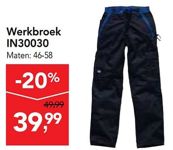 Promoties Werkbroek in30030 - Van moer - Geldig van 10/11/2017 tot 29/11/2017 bij Makro