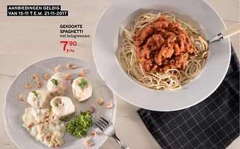 Promoties Gekookte spaghetti - Huismerk - Alvo - Geldig van 15/11/2017 tot 21/11/2017 bij Alvo
