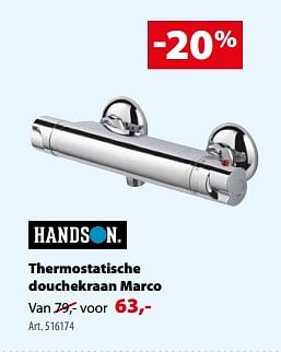 Promoties Thermostatische douchekraan marco - Handson - Geldig van 22/11/2017 tot 04/12/2017 bij Gamma