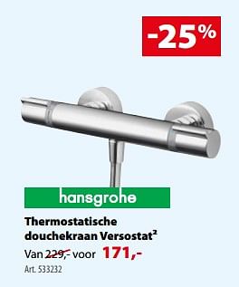 Promoties Thermostatische douchekraan versostat² - Hansgrohe - Geldig van 22/11/2017 tot 04/12/2017 bij Gamma