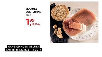 Promoties Vlaamse boerenham - Huismerk - Alvo - Geldig van 15/11/2017 tot 21/11/2017 bij Alvo