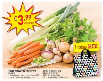 Promotions Cabas de legumes pour soupe - Produit maison - Intermarche - Valide de 14/11/2017 à 19/11/2017 chez Intermarche