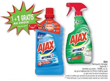 Promotions Ajax nettoyant ménager - Ajax - Valide de 14/11/2017 à 19/11/2017 chez Intermarche