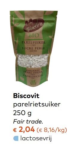 Promoties Biscovit parelrietsuiker - Biscovit - Geldig van 08/11/2017 tot 05/12/2017 bij Bioplanet