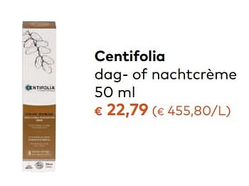 Promoties Centifolia dag- of nachtcrème - Centifolia - Geldig van 08/11/2017 tot 05/12/2017 bij Bioplanet