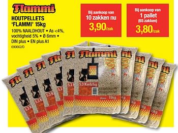 Promoties Houtpellets flammi - Flammi - Geldig van 09/11/2017 tot 26/11/2017 bij HandyHome