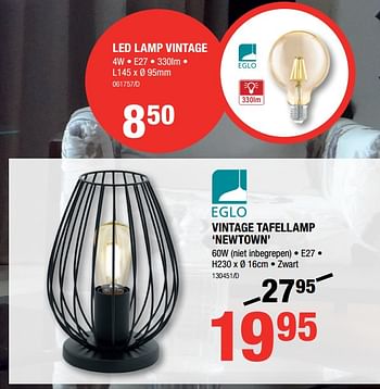 Promoties Vintage tafellamp newtown - Eglo - Geldig van 09/11/2017 tot 26/11/2017 bij HandyHome