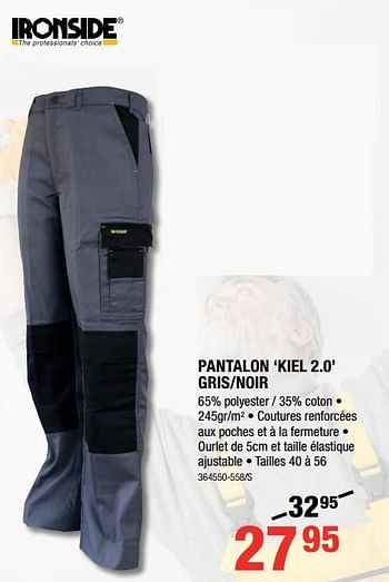 Promoties Pantalon kiel 2.0 gris-noir - Ironside - Geldig van 09/11/2017 tot 26/11/2017 bij HandyHome