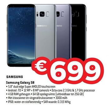 Promoties Samsung galaxy s8 - Samsung - Geldig van 13/11/2017 tot 30/11/2017 bij Exellent