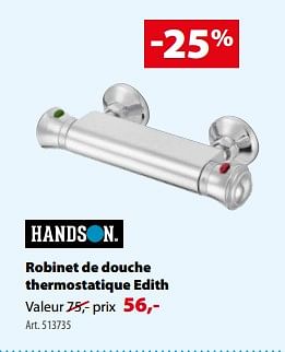 Promotions Robinet de douche thermostatique edith - Handson - Valide de 22/11/2017 à 04/12/2017 chez Gamma