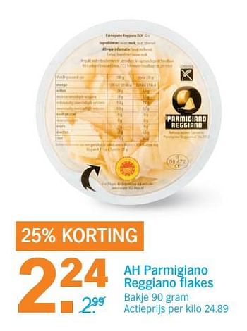 Promoties Ah parmigiano reggiano flakes - Huismerk - Albert Heijn - Geldig van 13/11/2017 tot 19/11/2017 bij Albert Heijn