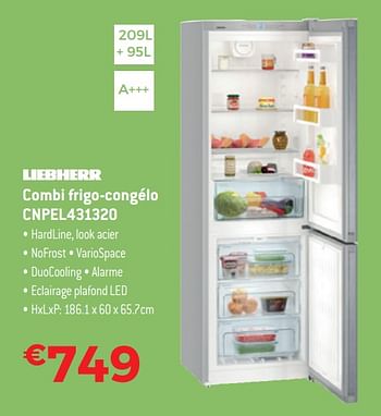 Promotions Liebherr combi frigo-congélo cnpel431320 - Liebherr - Valide de 13/11/2017 à 30/11/2017 chez Exellent