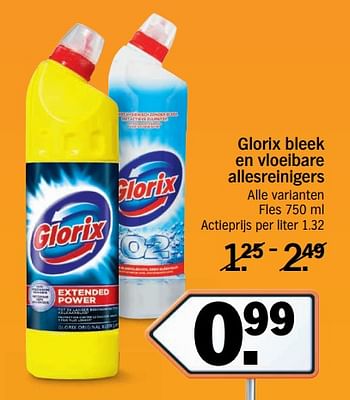 Promoties Glorix bleek en vloeibare allesreinigers - Glorix - Geldig van 13/11/2017 tot 19/11/2017 bij Albert Heijn
