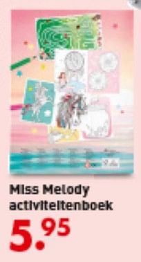 Promoties Miss melody activiteitenboek - Miss Melody - Geldig van 05/10/2017 tot 06/12/2017 bij Unikamp