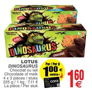 Promoties Lotus dinosaurus - Lotus Bakeries - Geldig van 14/11/2017 tot 20/11/2017 bij Cora