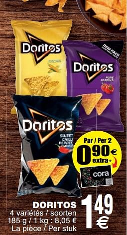 Promoties Doritos - Doritos - Geldig van 14/11/2017 tot 20/11/2017 bij Cora