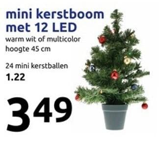 Promoties Mini kerstboom met 12 led - Huismerk - Action - Geldig van 15/11/2017 tot 21/11/2017 bij Action