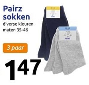 Promoties Pairz sokken - Huismerk - Action - Geldig van 15/11/2017 tot 21/11/2017 bij Action