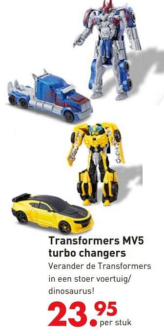 Promotions Transformers mv5 turbo changers - Transformers - Valide de 05/10/2017 à 06/12/2017 chez Unikamp