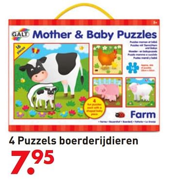 Promoties 4 puzzels boerderijdieren - Galt - Geldig van 05/10/2017 tot 06/12/2017 bij Unikamp