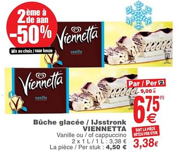 Promoties Bûche glacée - ijsstronk viennetta - Ola - Geldig van 14/11/2017 tot 20/11/2017 bij Cora
