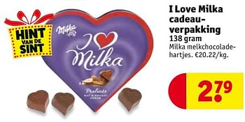 Promoties I love milka cadeauverpakking - Milka - Geldig van 14/11/2017 tot 26/11/2017 bij Kruidvat