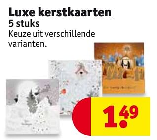 Promoties Luxe kerstkaarten - Huismerk - Kruidvat - Geldig van 14/11/2017 tot 26/11/2017 bij Kruidvat