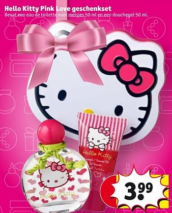 Promoties Hello kitty pink love geschenkset - Hello kitty - Geldig van 14/11/2017 tot 26/11/2017 bij Kruidvat