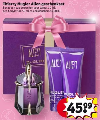 Promoties Thierry mugler alien geschenkset - Thierry Mugler - Geldig van 14/11/2017 tot 26/11/2017 bij Kruidvat
