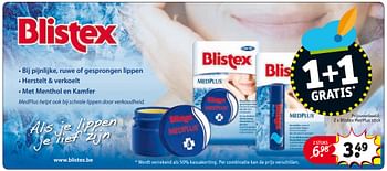 Promoties 2 x blistex medplus stick - Blistex - Geldig van 14/11/2017 tot 26/11/2017 bij Kruidvat